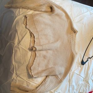 Tan cropped sweater!